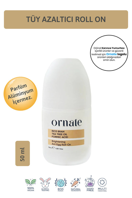 Ornate Brightening Roll-On – Verzorgende Deodorant met Tea Tree & Rijstextract (50ml)