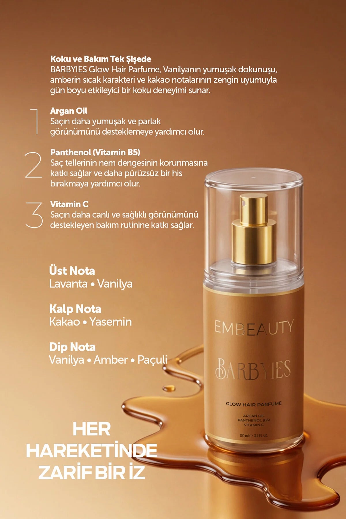 Embeauty Barbyies Glow Hair Parfume 100 ml – Haarparfum met Arganolie, Panthenol & Vitamine C