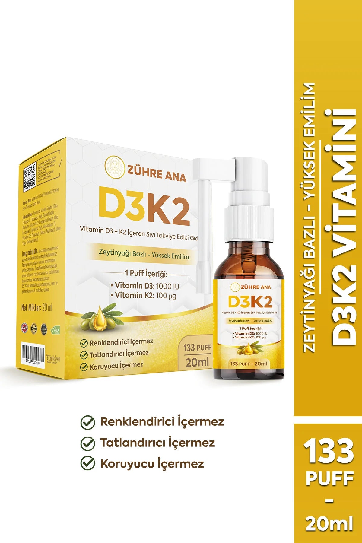 Zühre Ana Vitamine D3 + K2 Spray 20 ml