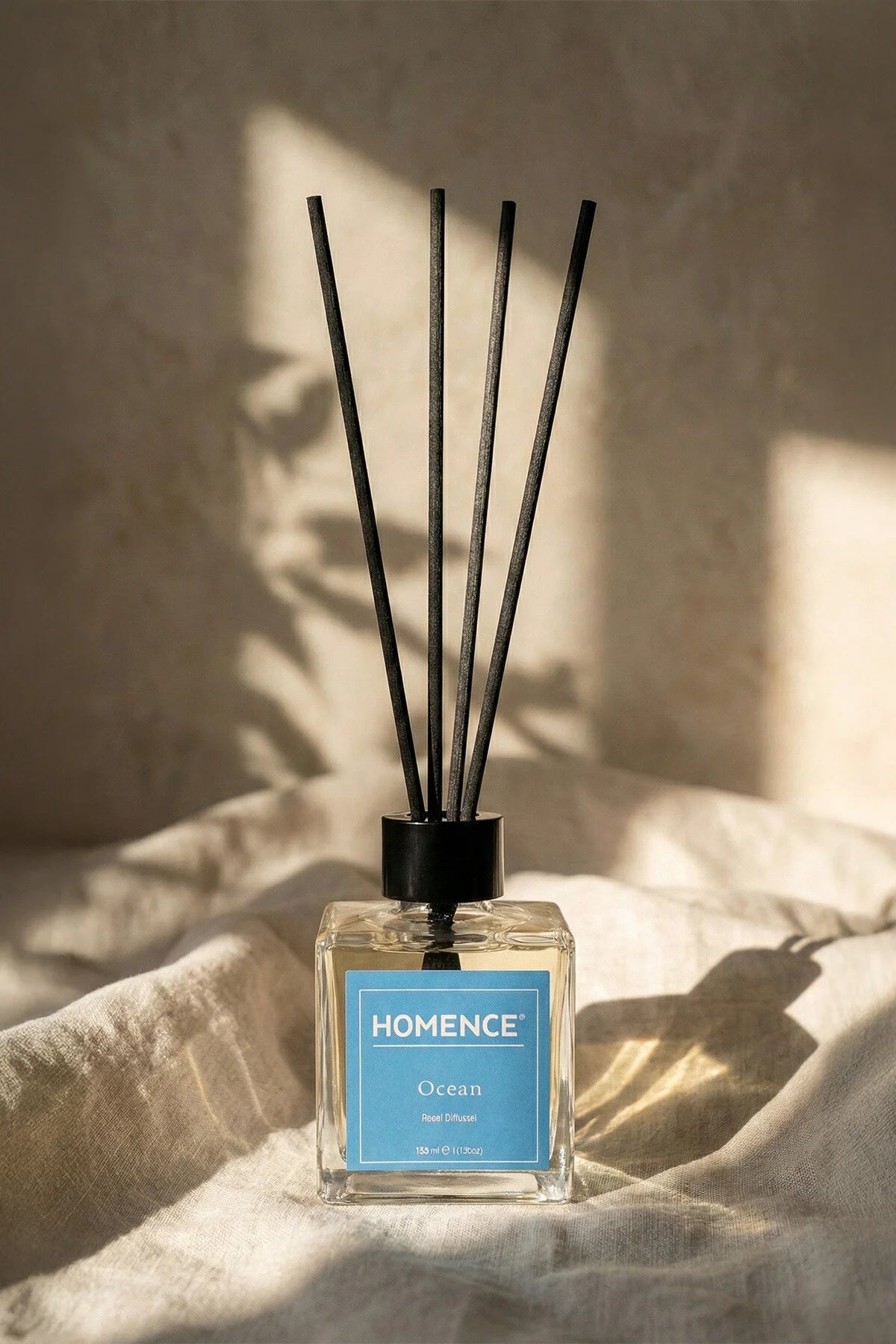 HOMENCE Ocean Reed Diffuser 100 ml – Geurstokjes Ocean – Huisparfum – Frisse & Maritieme Geur