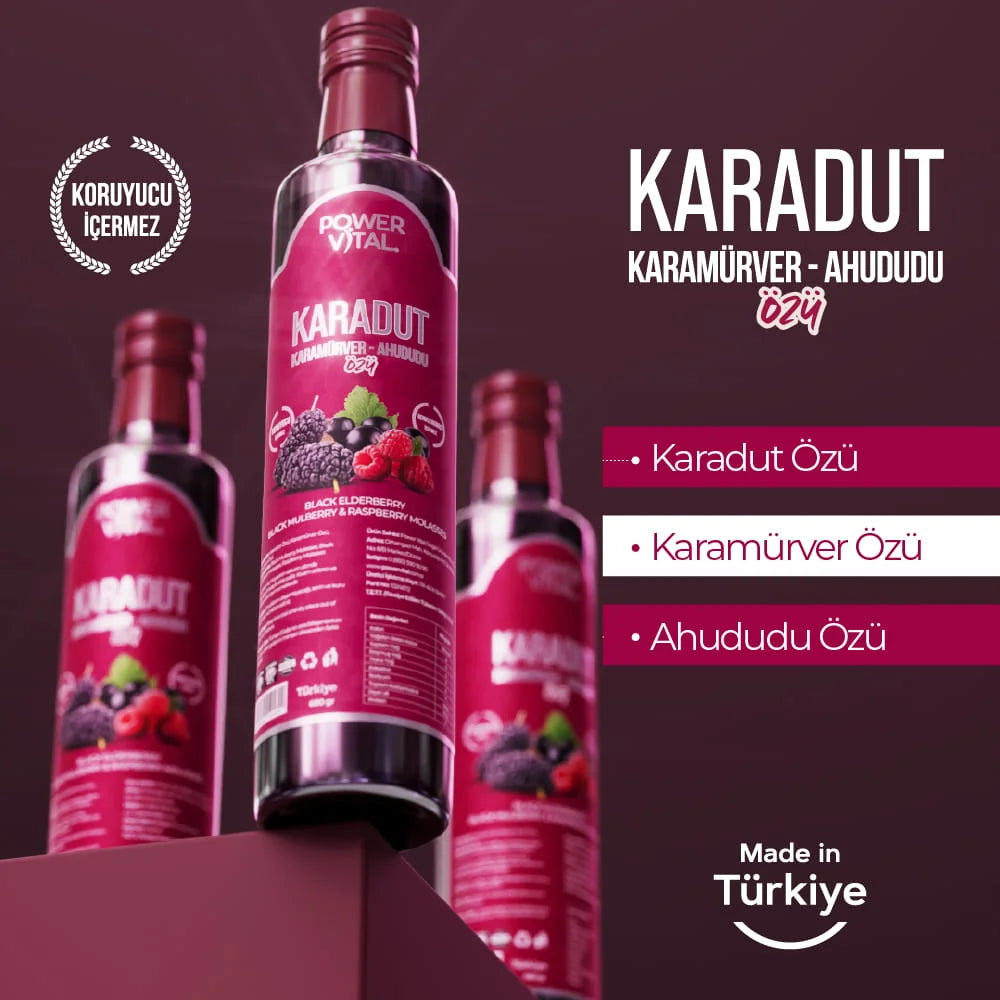 Power Vital Özü Black Elderberry, Blueberry & Raspberry Molasses 680 g | Vlierbes, Bosbes en Framboos Melasse