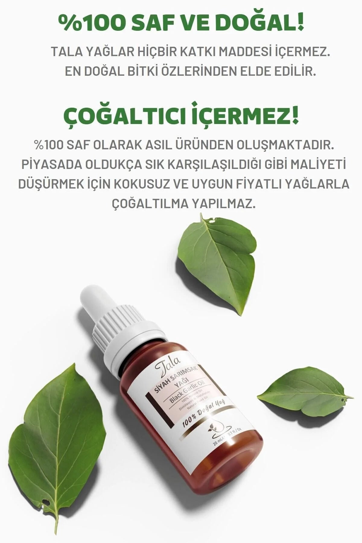 Tala Zwarte Knoflookolie – Black Garlic Oil – 100% Natuurlijke Olie – Koudgeperst – Voor Haar & Huid – 20 ml