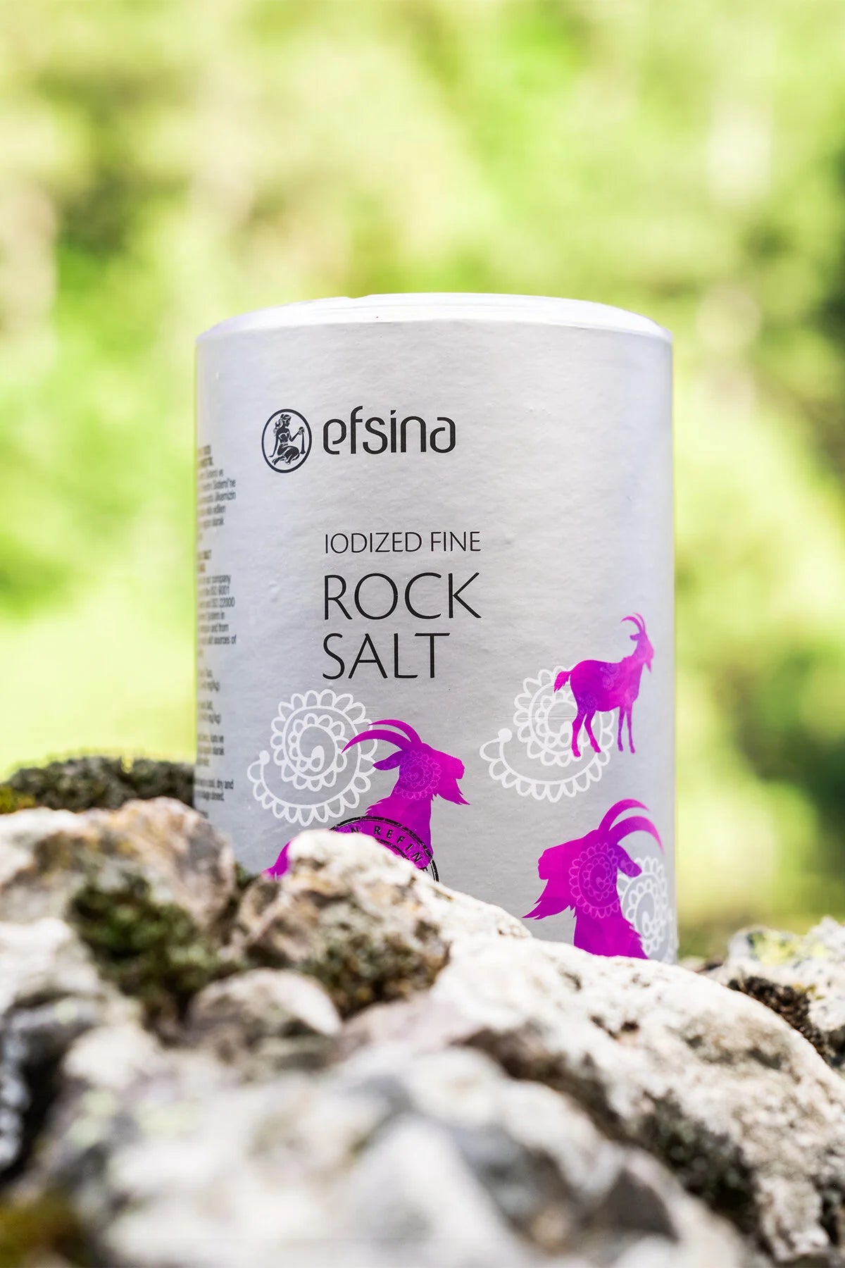 Efsina Lodized Fine Rock Salt (Kaya tuzu) 600g - Natuurlijke Niet-Geraffineerde Tafelzout - Verrijkt met Kaliumjodaat - Fijn Gemalen Steenzout