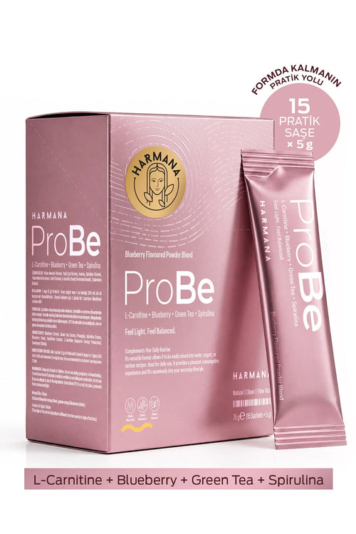Harmana ProBe – Blueberry, Groene Thee, Spirulina & L-Carnitine – 15 Sachets x 5 g