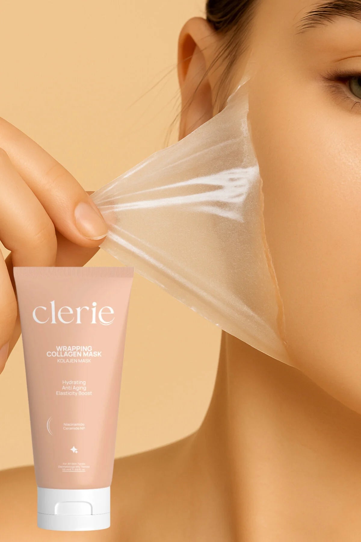 Clerie Wrapping Collagen Peel-Off Face Mask – Daily Facial Mask for Skincare Routine 50 ml