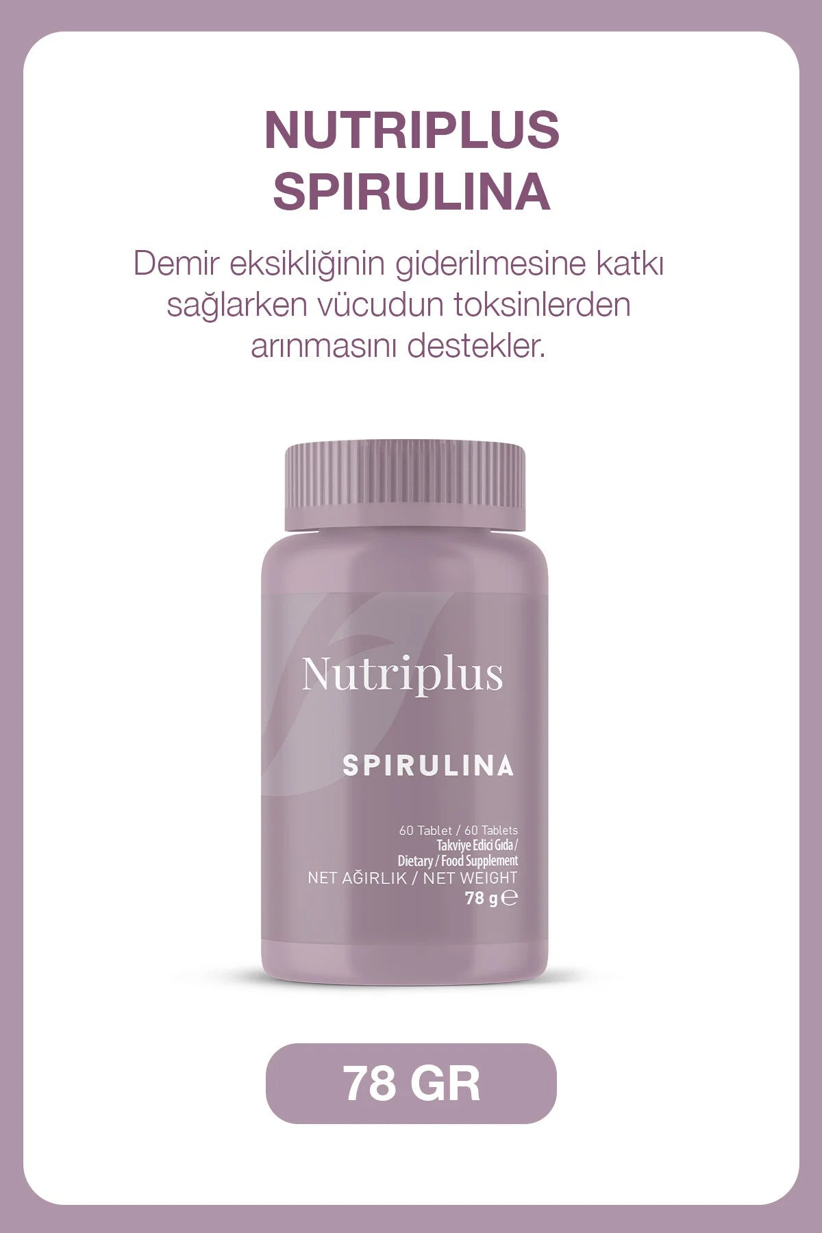 Nutriplus Spirulina – Spirulina Extract 1000 mg per Dag – Voedingssupplement – 60 Tabletten