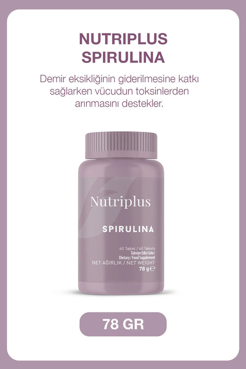 Nutriplus Spirulina – Spirulina Extract 1000 mg per Dag – Voedingssupplement – 60 Tabletten