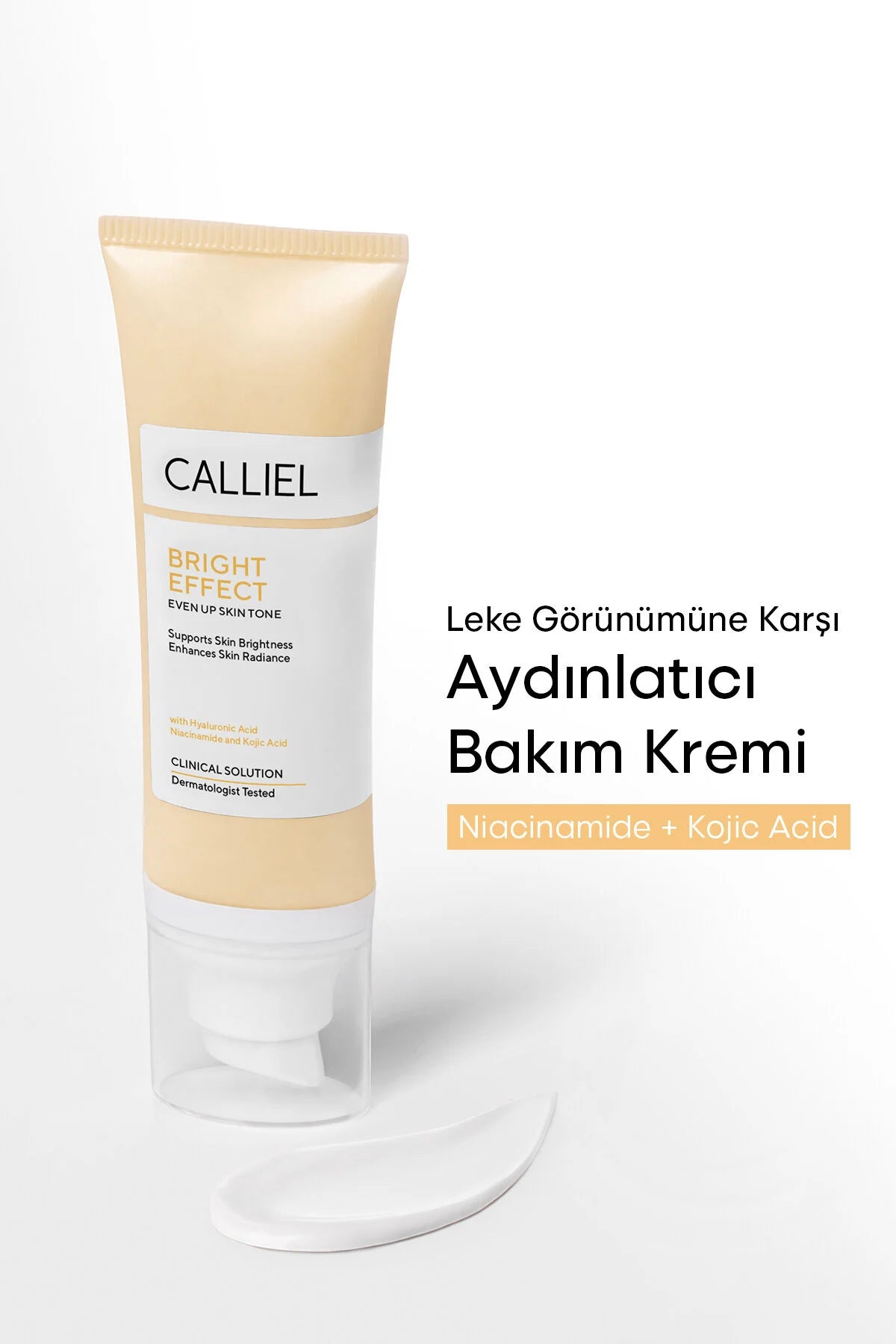 Calliel Bright Effect Verhelderende Gezichtscrème – Met Kojic Acid, Niacinamide, Tranexamic Acid & Alpha-Arbutin – Egaliserende Huidverzorging – 80 ml