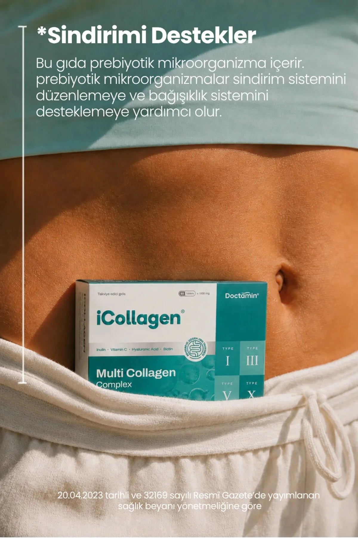 Doctamin iCollagen Collageen Tabletten 1500 mg met Vitamine C – 60 Tabletten