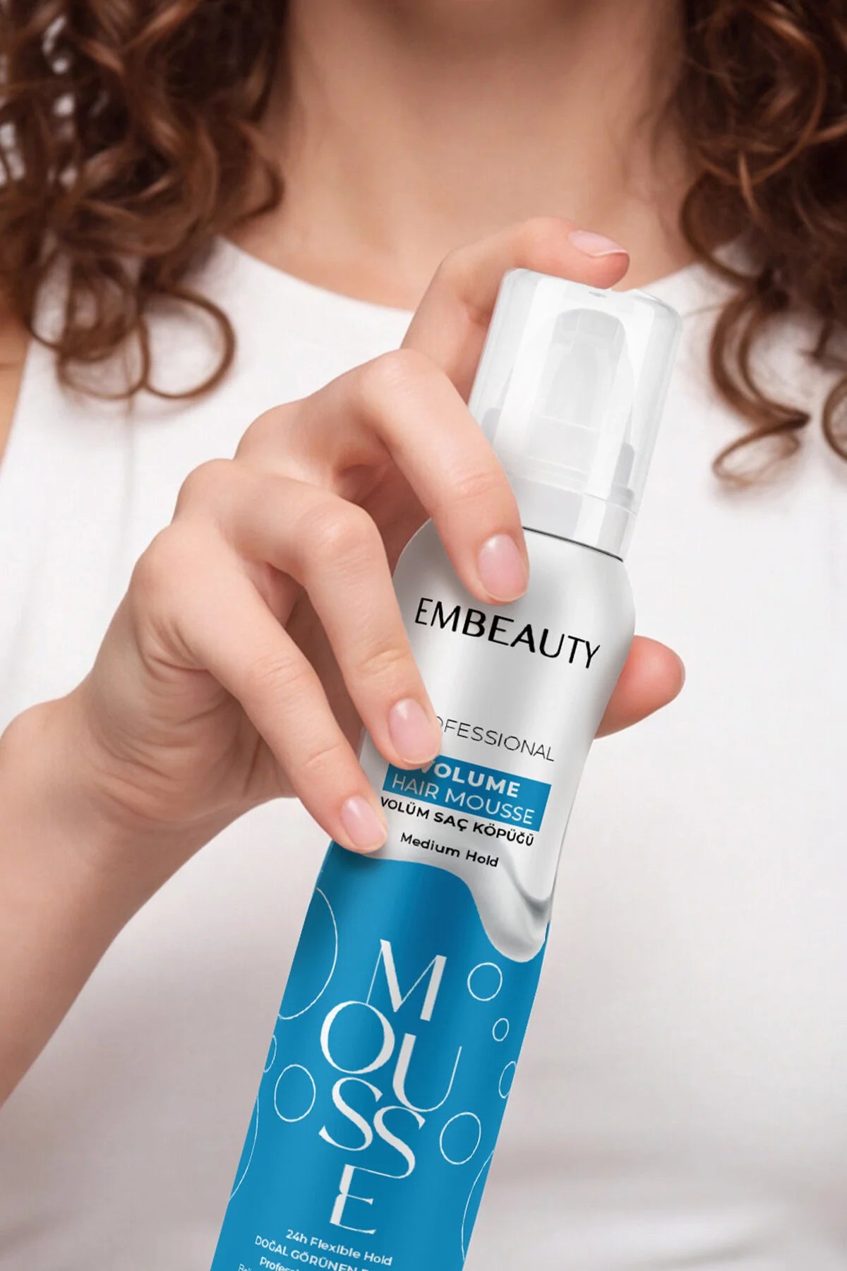 Embeauty Professional Volume Hair Mousse – Medium Hold – Volume & Flexibele Fixatie – Voor Krullen en Alle Haartypes – 200 ml