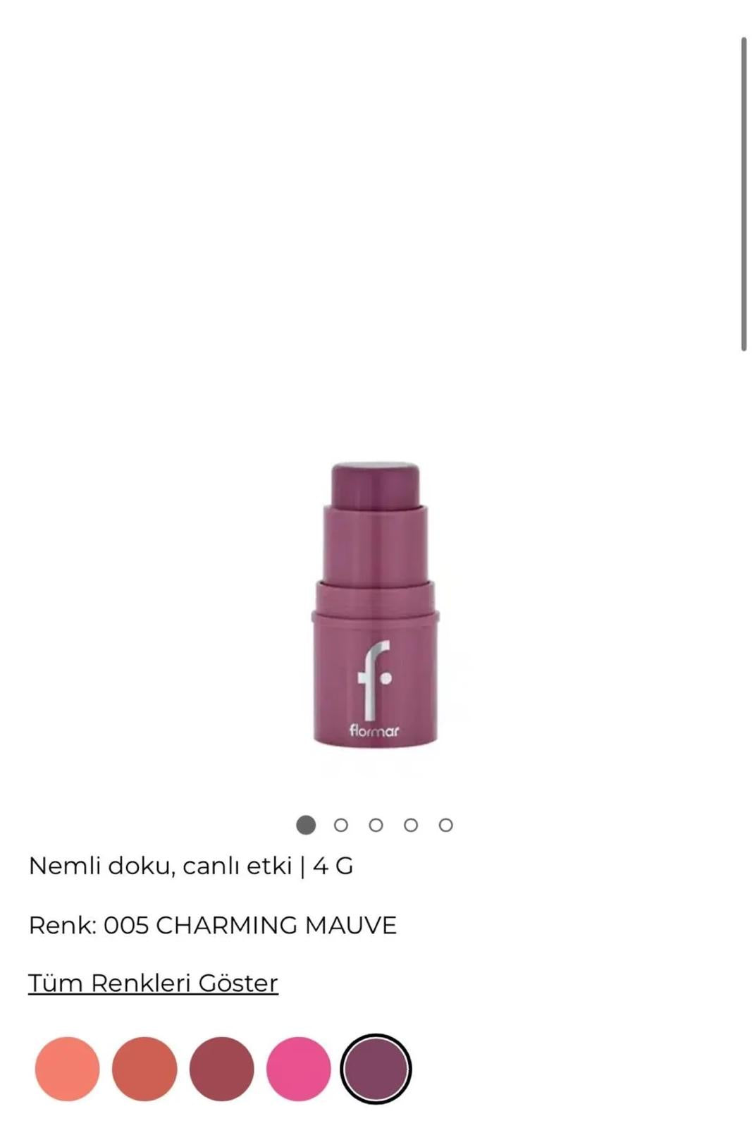 Flormar - To Go Blusher Stick - Moisturizing & Shining Creamy Stick Blush - Hydraterende & Glanzende Romige Stick Blush - 005 Charming Mauve