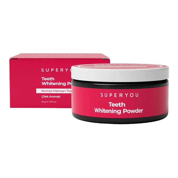 SuperYou Teeth Whitening Powder Rode Koraal Aardbei Tandbleekpoeder - 70 g