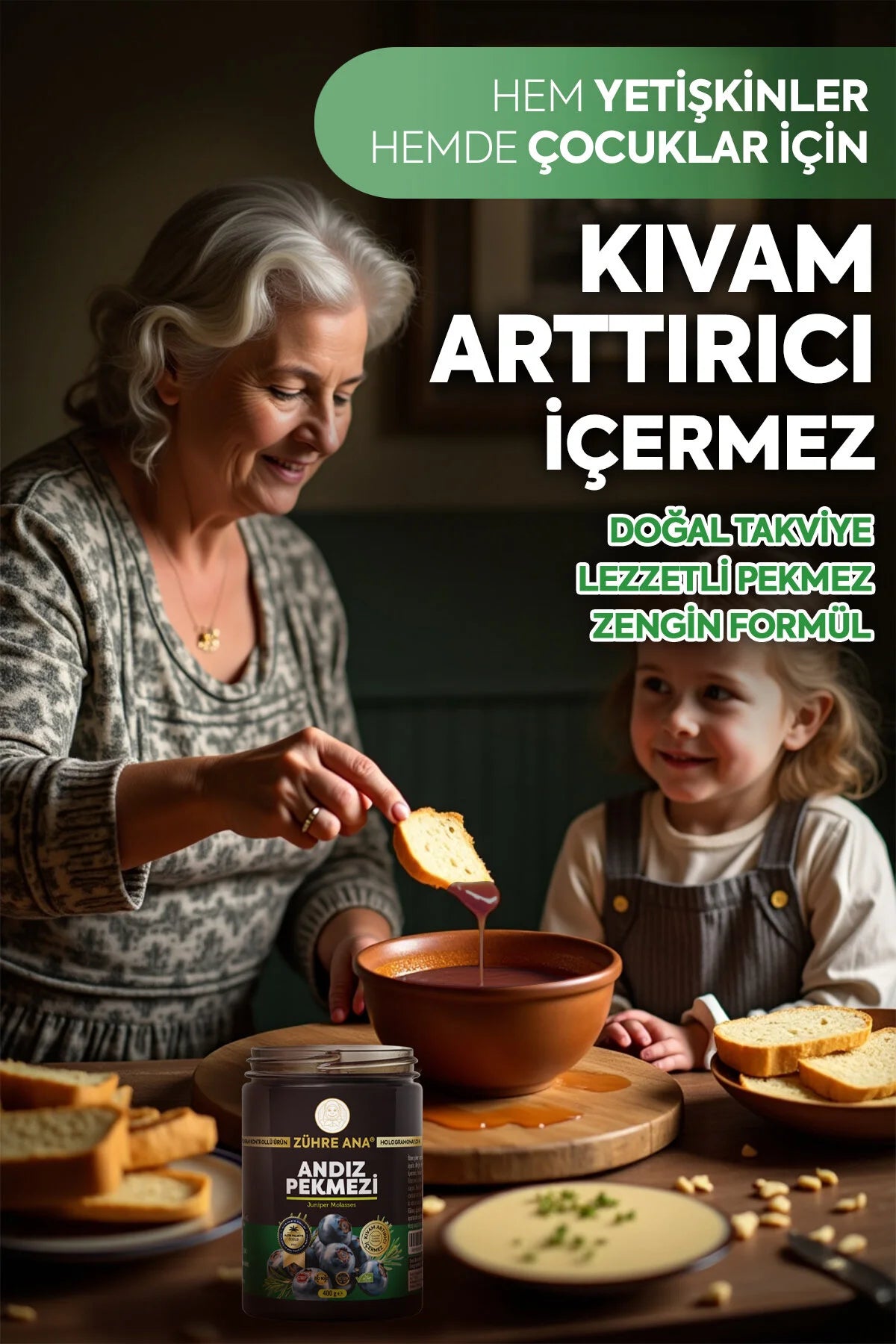 Zühre Ana Andız Pekmezi 400 g | 100% Jeneverbesmelasse Zonder Toegevoegde Suiker
