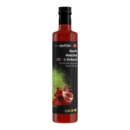 Matcha Premium  Nar Ekşili Sirke – Nar (%25) & Yeşil Çay Matcha Ekstreli – Hibiskus ve Mate Yapraklı – 250 ml
