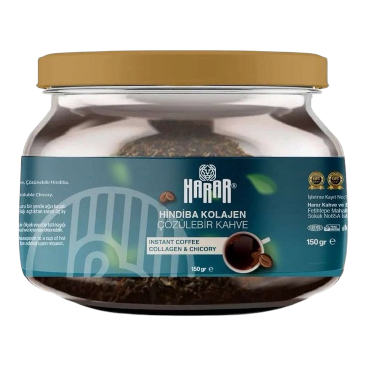 Harar Hindiba Cichorei Koffie met Collageen – Oploskoffie – 60 Porties – 1 Maand – 150 g