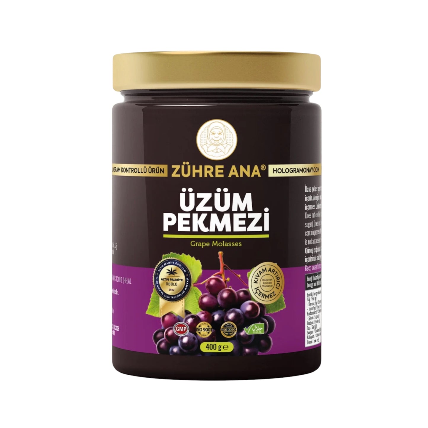Zühre Ana Üzüm Pekmezi 400 g | 100% Druivenmelasse Zonder Toegevoegde Suiker