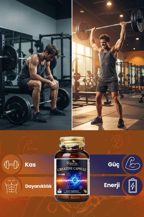 Kiperin Creatine Capsules – Creatine Monohydraat – 1500 mg per Dagdosering – 90 Capsules – 30 Porties