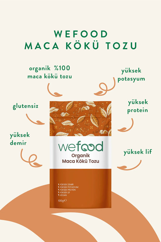 Wefood  Maca Wortelpoeder – 100 g – 100% Maca – Vegan – Vezelrijk