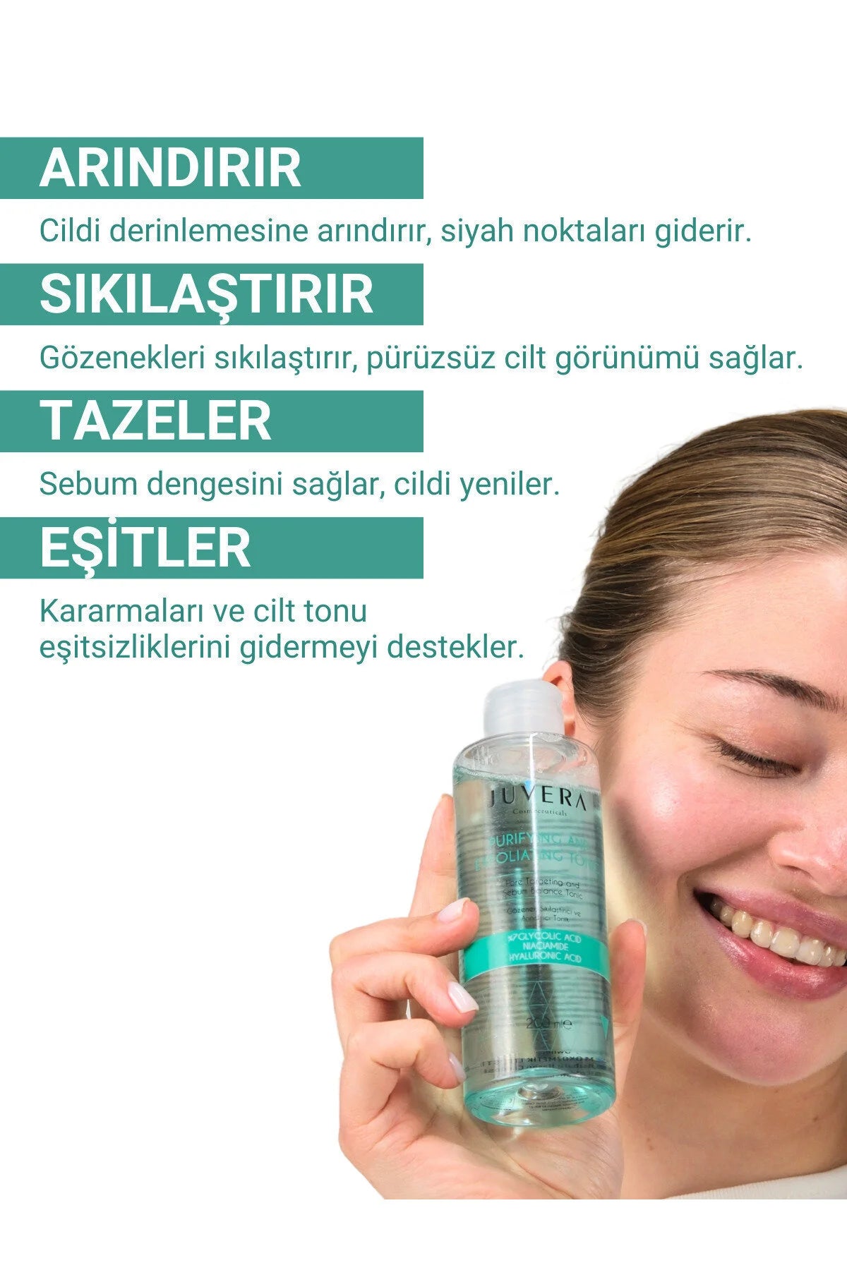 Juvera Purifying & Exfoliating Tonic 200 ml – Glycolzuur Gezichtstonic