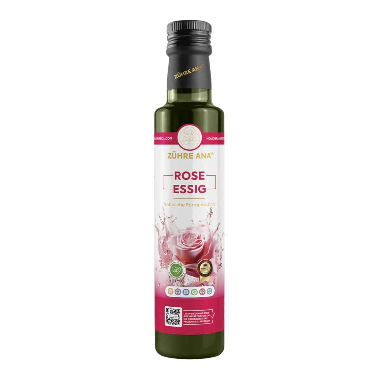 Zühre Ana Rozenazijn 500 ml | Natuurlijk Gefermenteerde Rozenazijn | Rose Vinegar