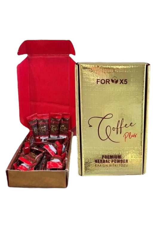 New FORX5 PLUS Coffee Kahve Detox Arabische Afslank Koffie - De populaire content van FORX5 is nu 100% krachtiger en effectiever + zuiniger! - 1 doos van 30 zakjes