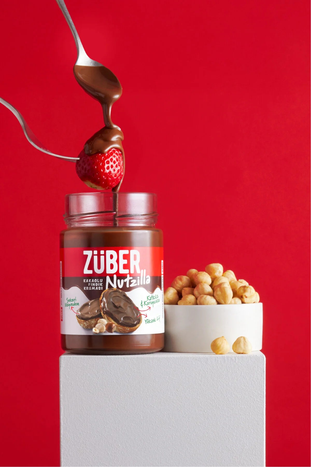 Züber Nutzilla Hazelnootpasta met Cacao – 36% Hazelnoten – Zonder Toegevoegde Suiker – Glutenvrij – Vezelrijk – 315 g