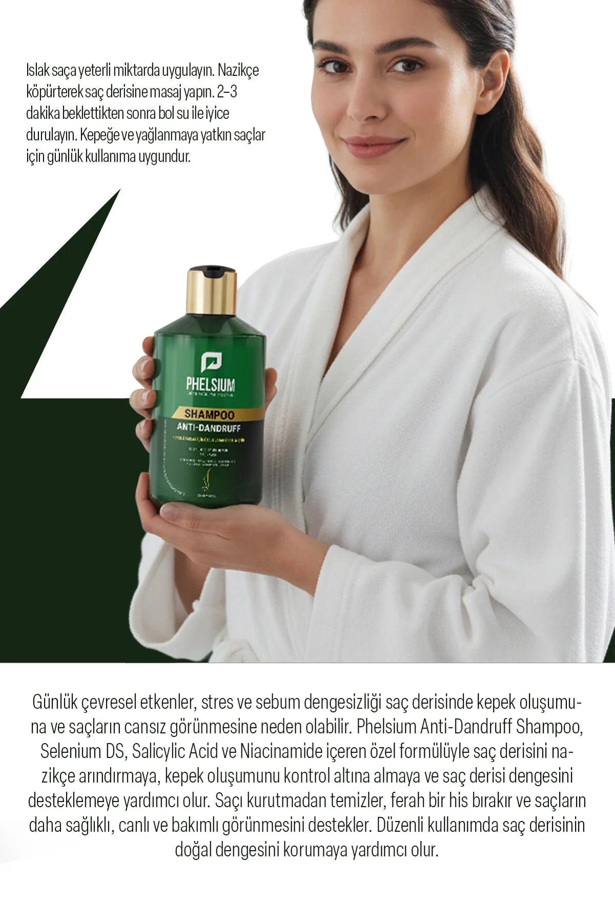 Phelsium Anti-Roos Shampoo – Selenium Sulfide, Salicylzuur & Niacinamide – Voor Roosgevoelig Haar – 500 ml