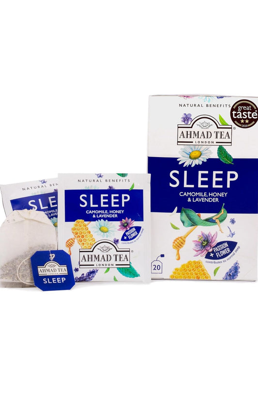 Ahmad Tea London - Kamille, honing en lavendel "Slaap" infusie + Passiebloem - 20 Theezakjes