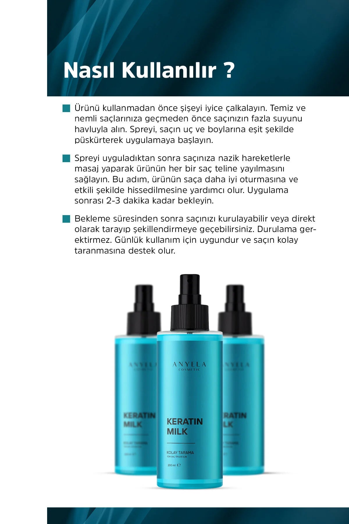 Avyela Keratin Milk 200ml – Leave-In Haarverzorging met Keratine voor Herstel & Glans