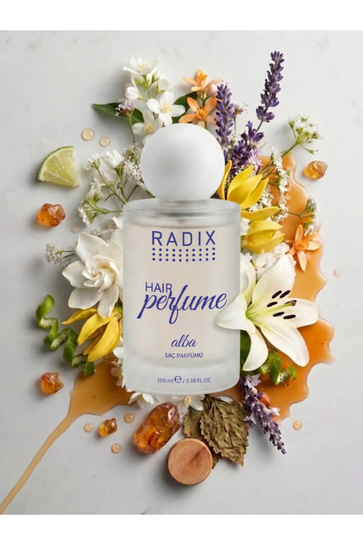 Radix Alba Hair Perfume – Haarparfum voor Dames – Witte Bloemen, Citrus & Oriëntaalse Noten – 100 ml