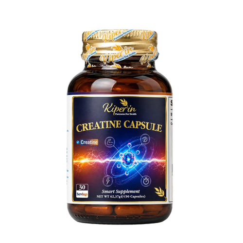 Kiperin Creatine Capsules – Creatine Monohydraat – 1500 mg per Dagdosering – 90 Capsules – 30 Porties