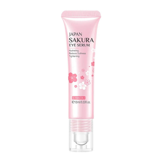 LAIKOU Japan Sakura Eye Serum - Oogserum voor donkere kringen - Oogroller voor droge ogen - Serum voor zware wallen onder de ogen 15ml