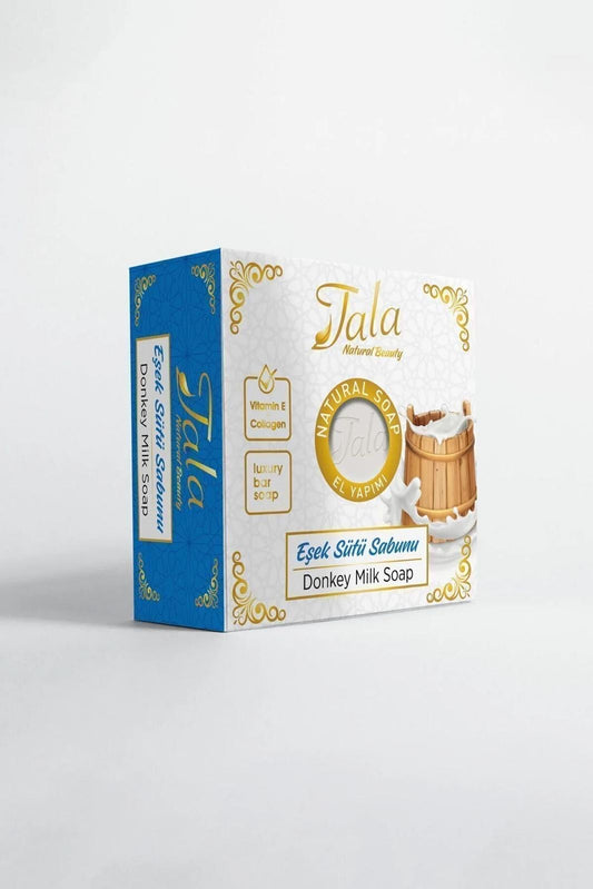 Tala Zeep Soap Donkey Milk - Ezelinnenmelk (Esek Sutu Sabunu) - Huidzuiverende - Voedende en verzachtende natuurlijke ezelmelkzeep - Vitamine E + Collageen - Luxury Bar Soap - Romig schuim - Reiniging - Zuivering - Verzachtend - 125 gr