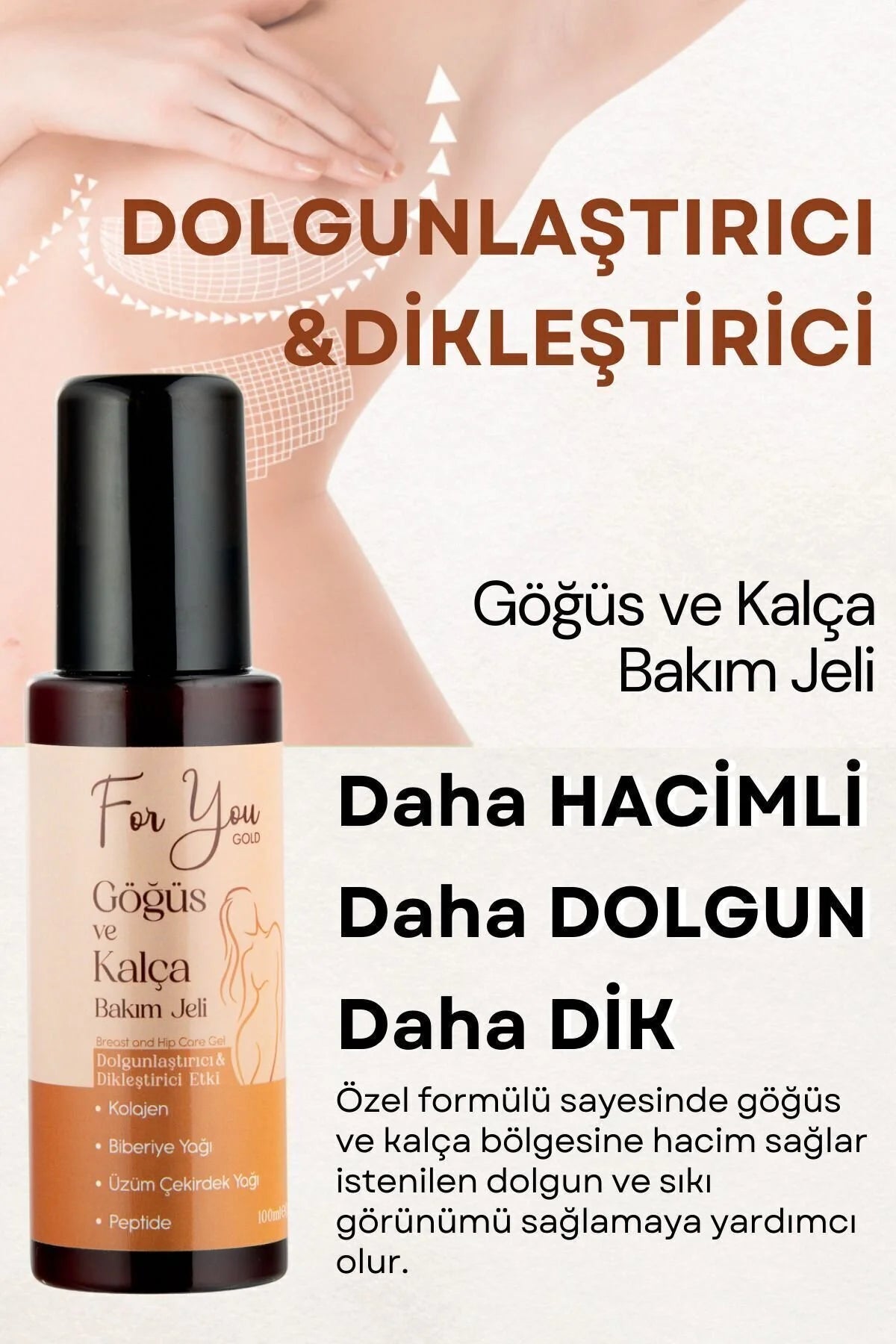 For You Gold Breast & Hip Care Gel – Verstevigende & Vormgevende Body Gel