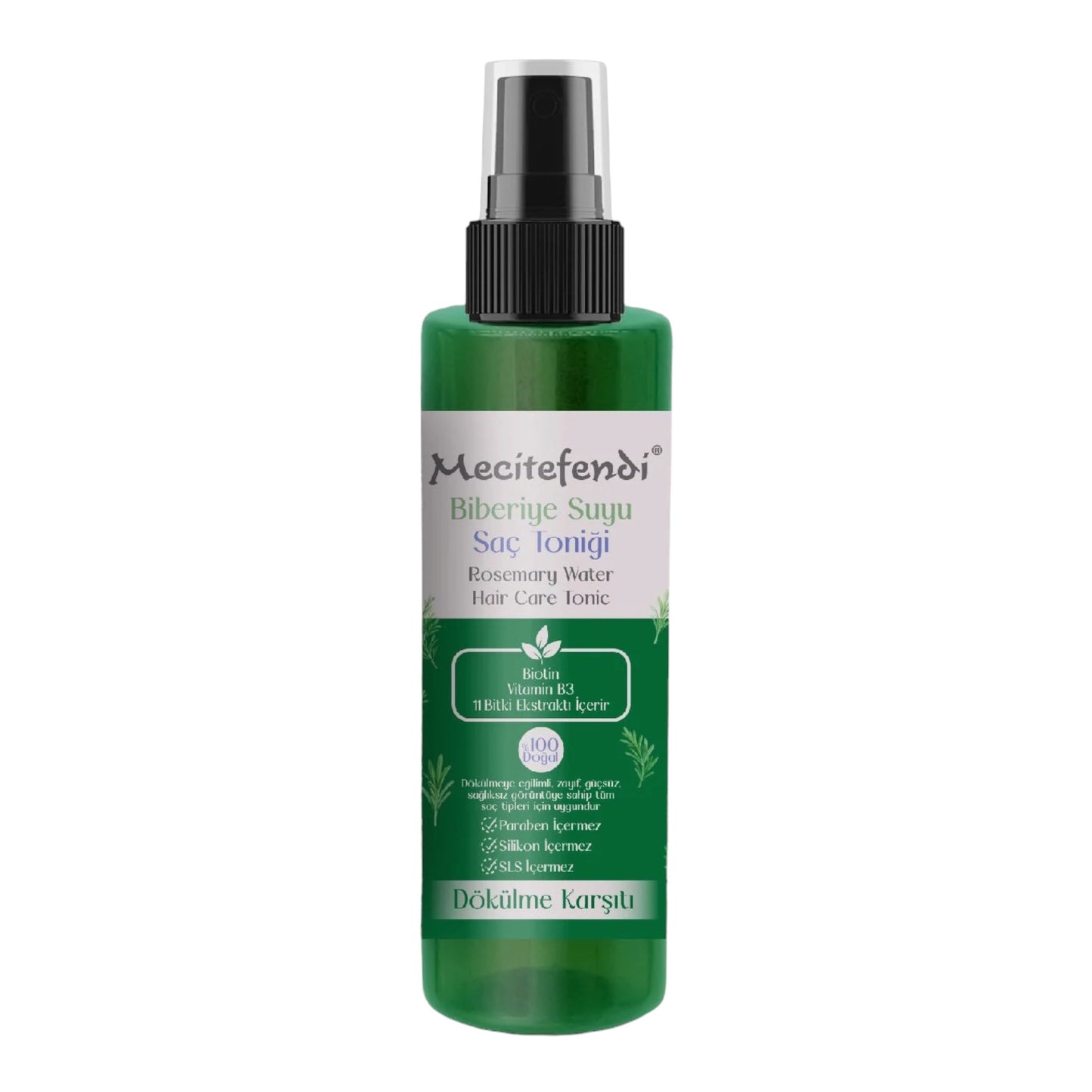 Mecitefendi Rosemary Water Hair Care Tonic 150ml | Biberiye Suyu Saç Toniği Biotin & Vitamin B3