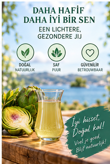 Ravenza Enginar Suyu Complex – Artisjokwater – Geconcentreerde Drank – Zonder Conserveringsmiddelen & Toevoegingen – 1000 ml