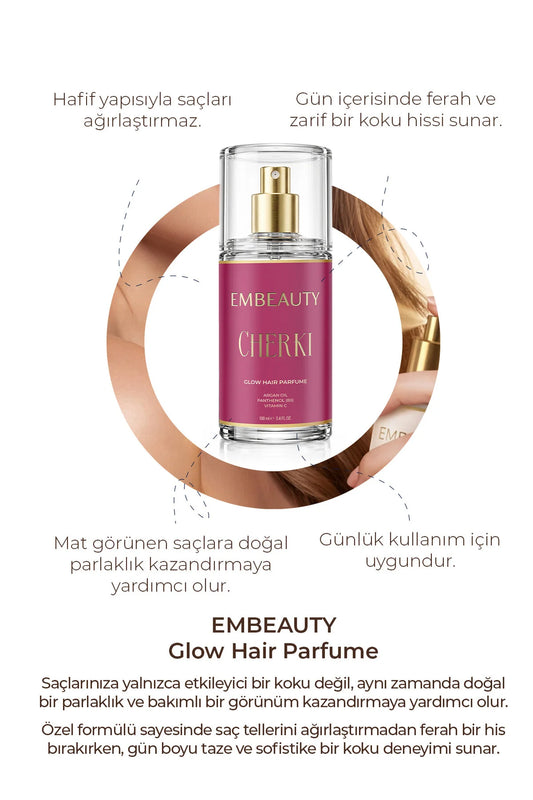 Embeauty Cherki Glow Haarparfum – Met Arganolie, Panthenol B5 & Vitamine C – 100 ml