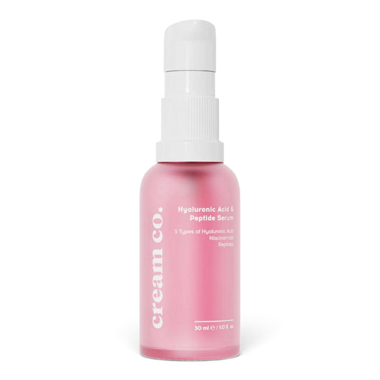 cream co. Hyaluronic Acid & Peptide Serum – 5 Soorten Hyaluronzuur, Niacinamide & Peptiden – 30 ml