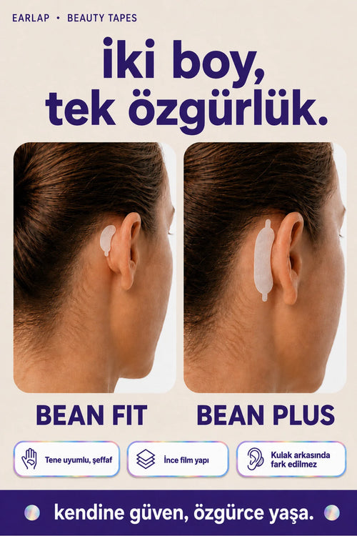EARLAP Bean Fit Beauty Tapes | Transparante Cosmetische Oorcorrectie Strips | 40 Stuks