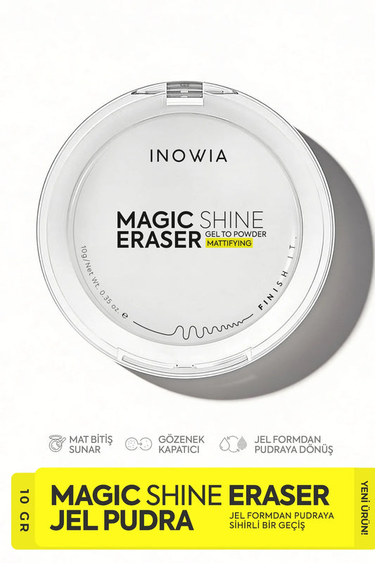 Inowia Magic Shine Eraser Gel to Powder – Mattifying Face Powder – 10 g – Vegan