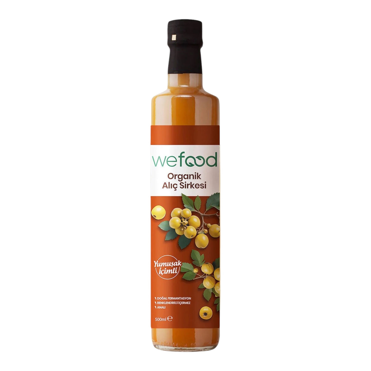 Wefood Meidoornazijn – 100% Alıç Sirkesi – Natuurlijk Gefermenteerde Meidoornazijn – 500 ml