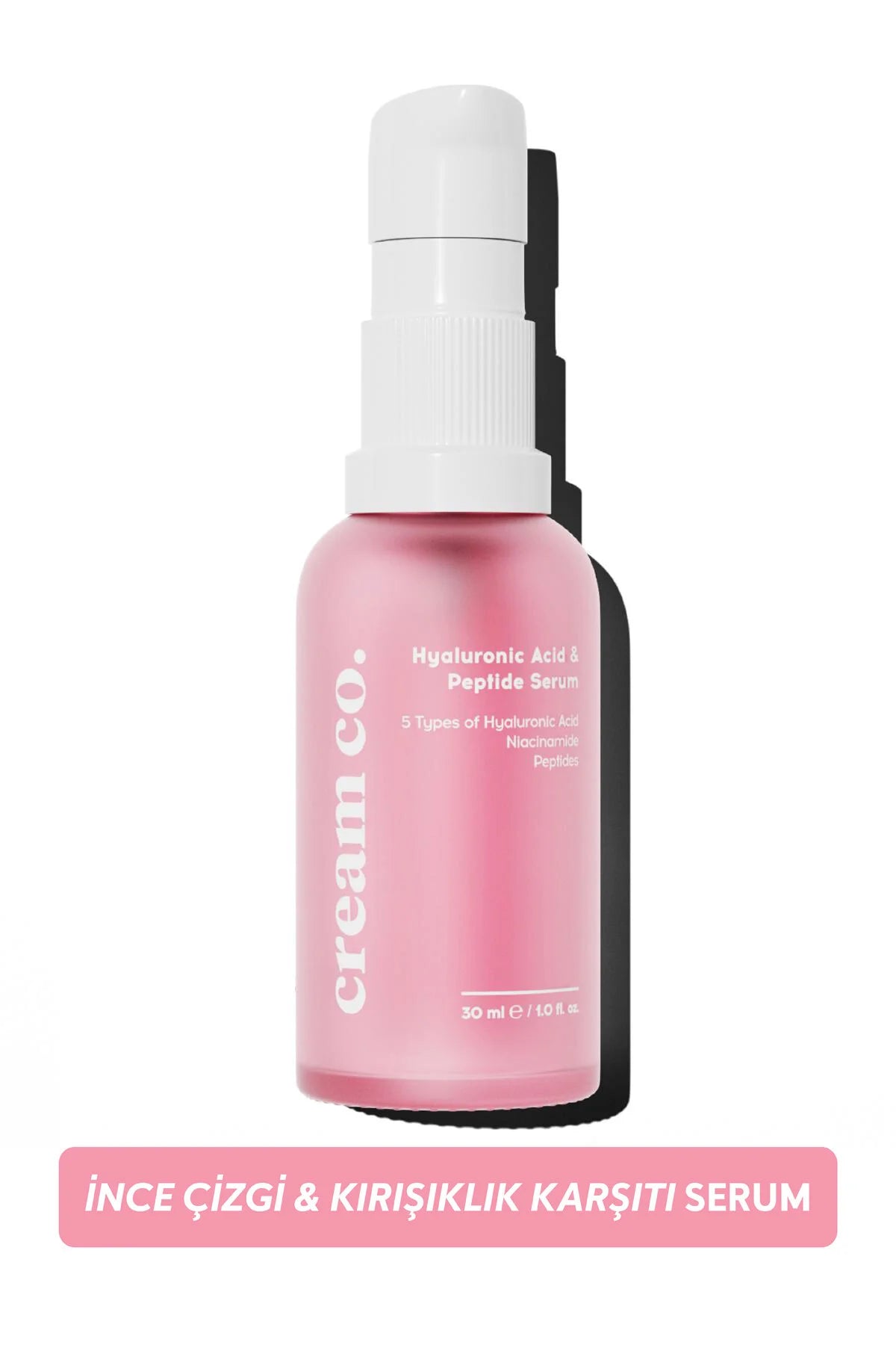 cream co. Hyaluronic Acid & Peptide Serum – 5 Soorten Hyaluronzuur, Niacinamide & Peptiden – 30 ml