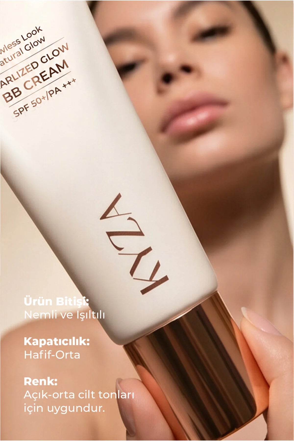 Kyza Pearlized Glow BB Cream Medium SPF 50+ PA+++ 30 ml – Hydraterende Getinte Gezichtscrème