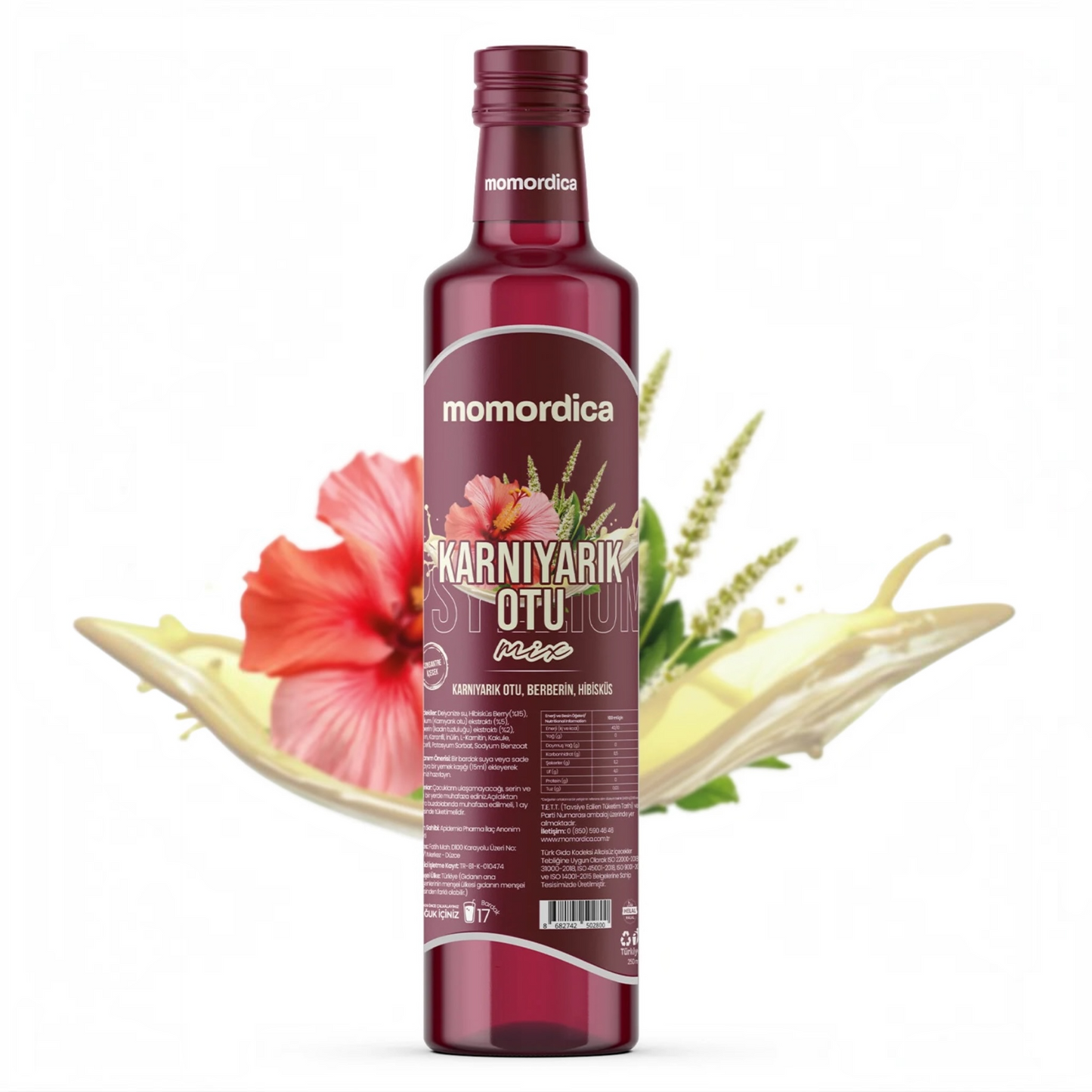 Momordica Psyllium & Berberine Kruidendrank met Hibiscus (Karnıyarık otu Mix)– Geconcentreerde Drank – 250 ml
