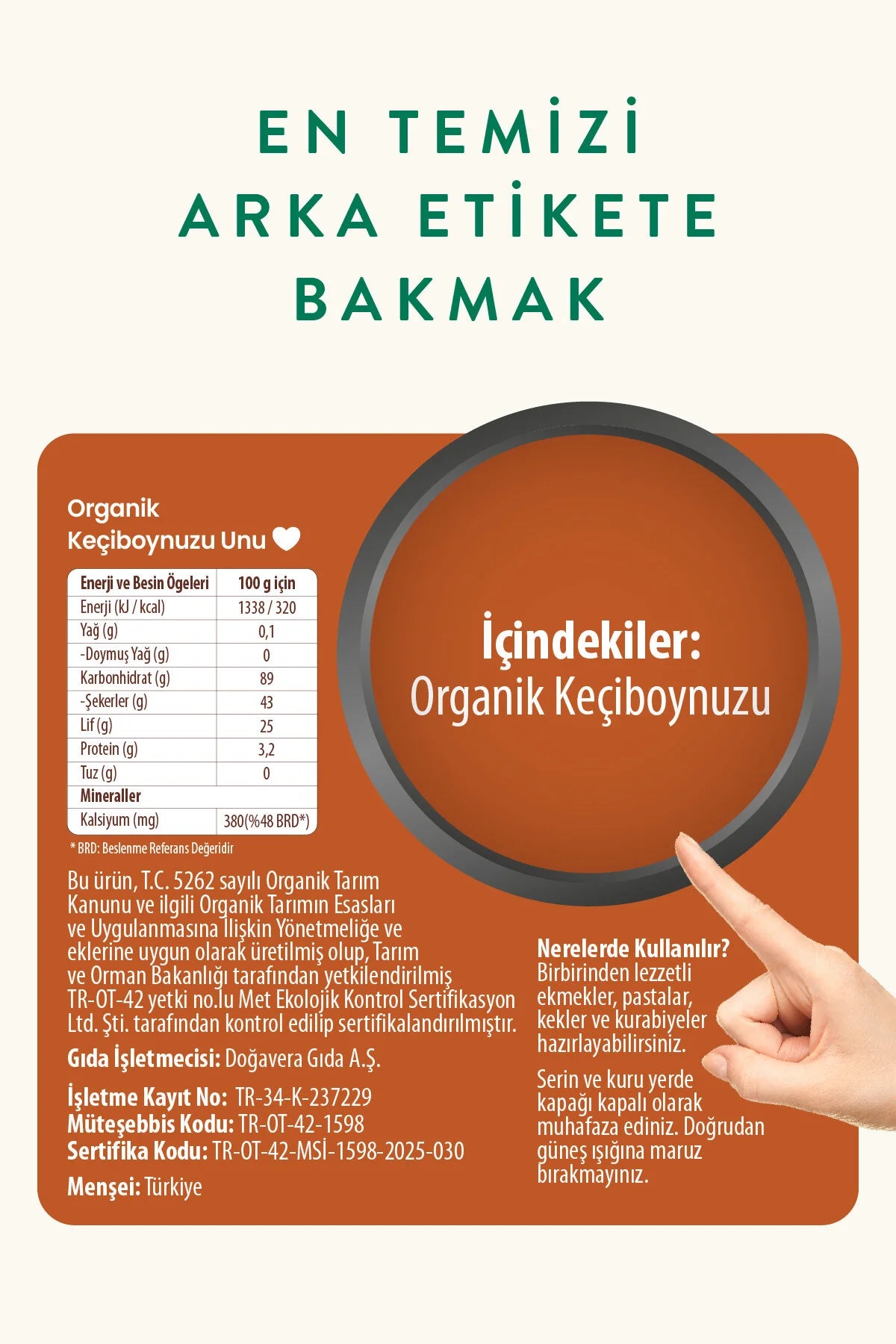 Wefood Organisch Johannesbroodmeel – 100% Carobpoeder – Glutenvrij – Vezelrijk – Bron van Calcium – 320 g