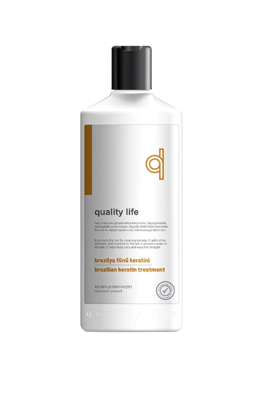 Quality Life Haarstylingcrème Ql Braziliaanse föhn met keratine en permanente stijltang Langdurig steil & glanzend haar Dermatologisch getest Herstelt & Beschermt haar Zorgt voor krullend & golvend haar Voegt glans zachtheid en vocht toe - 300 ml