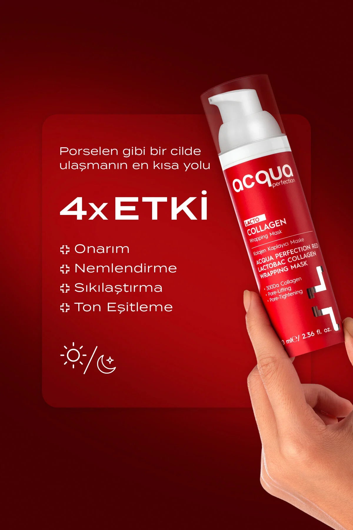 Acqua Perfection Red Lacto Collagen Wrapping Mask – Peel-Off Gezichtsmasker met Collageen – Verstevigende Huidverzorging – 70 ml