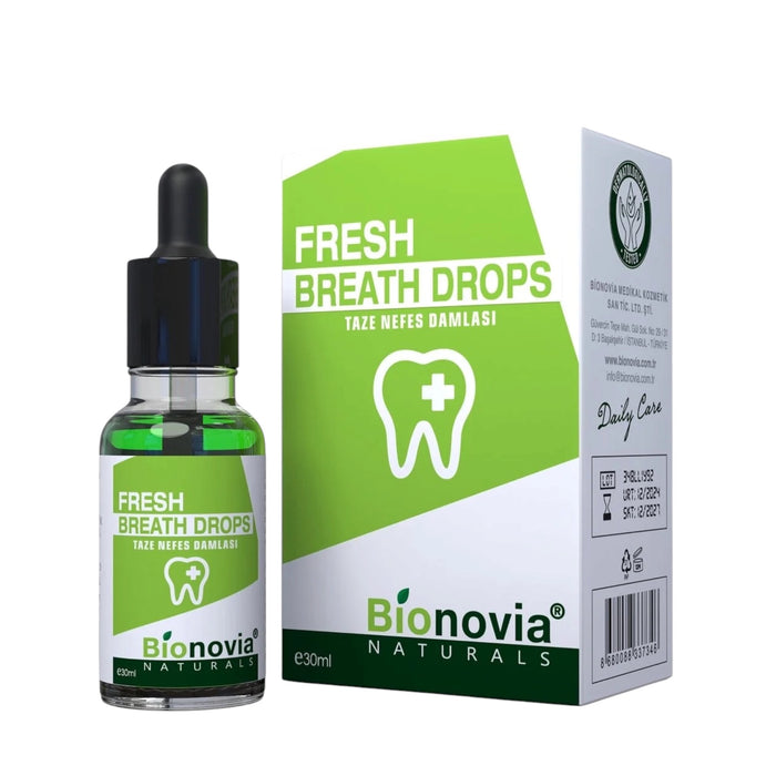 Bionovia Naturals Fresh Breath Drops Eucalyptus 30 ml | Alcoholvrije Mondverfrisser met Fluoride
