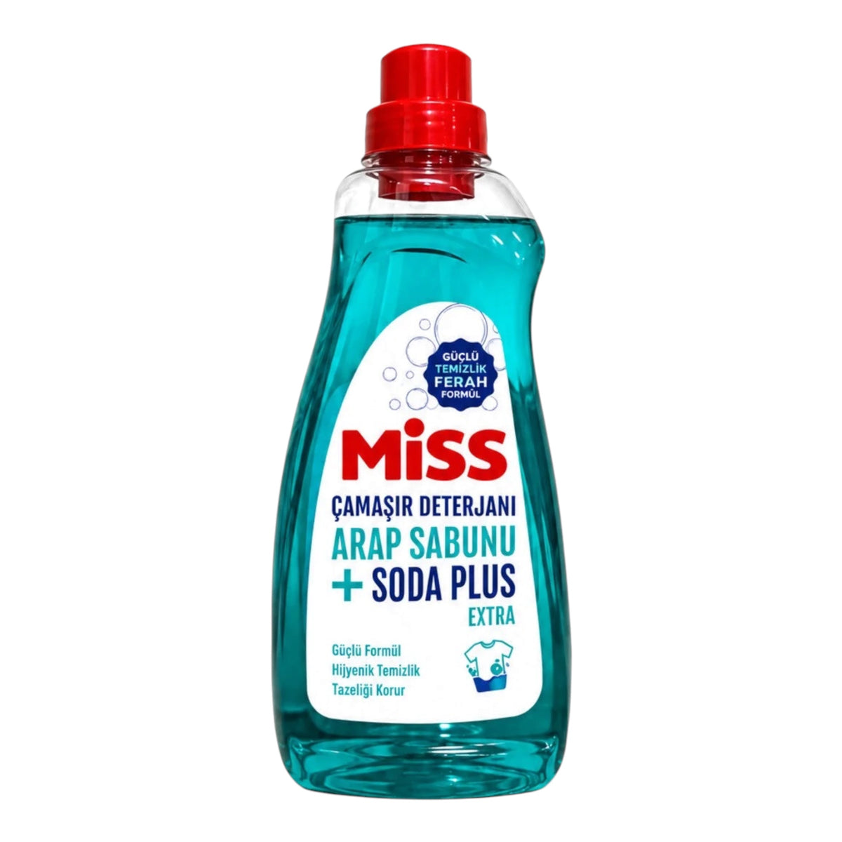 Miss Vloeibaar Wasmiddel met Arabische Zeep & Soda Plus – Voor Witte en Bonte Was – Koud Water – 37 Wasbeurten – 1500 ml