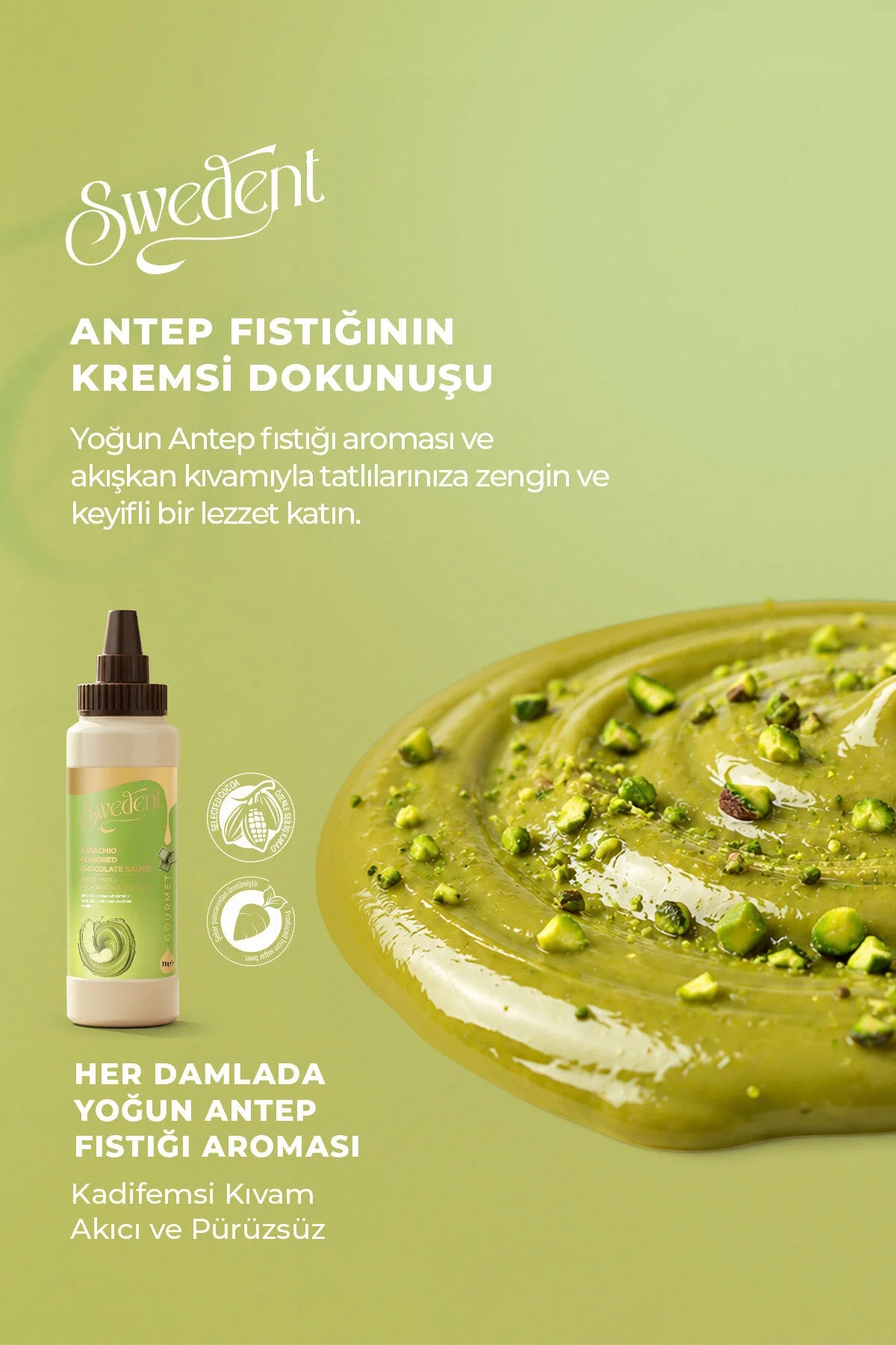 Swedent Pistachio Flavored Chocolate Sauce – Pistache Chocoladesaus – Gourmet – 300 g